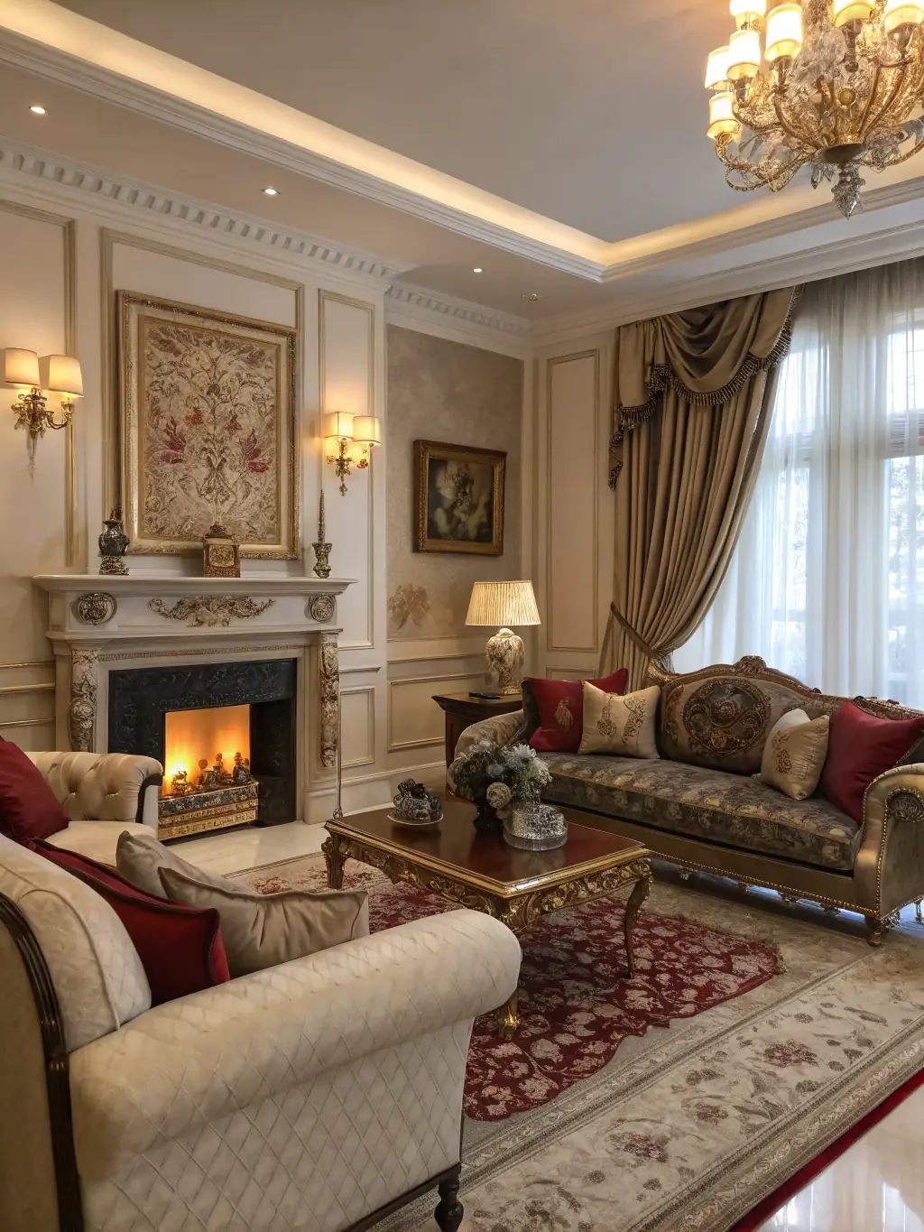 A photograph of an interior design project, showcasing a harmonious blend of colors, textures, and furniture, creating a stylish and comfortable space.